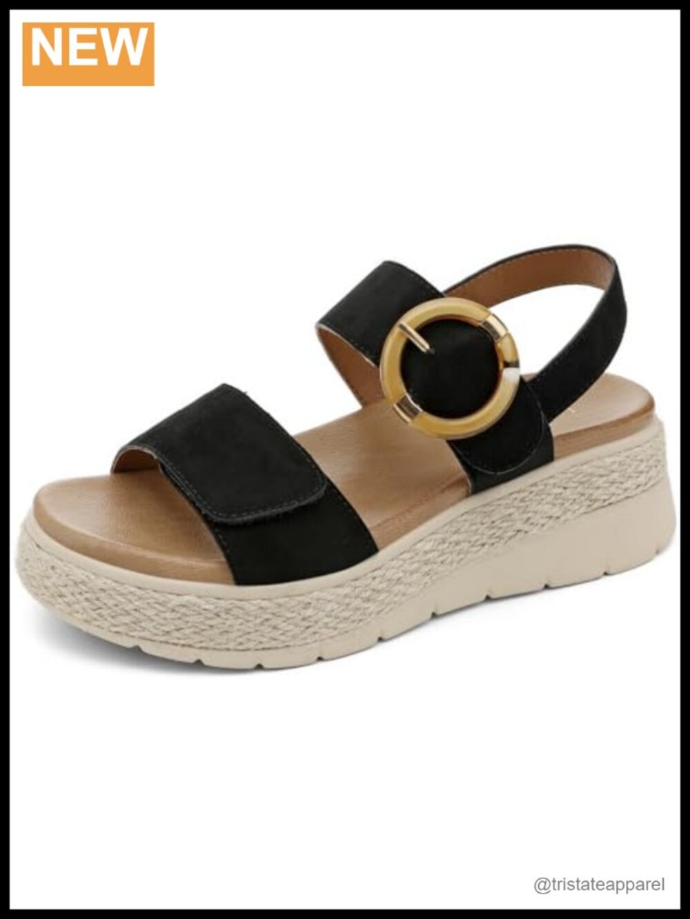 Womens Espadrille Platform Sandals Low Wedge Orthopedic Arch Support